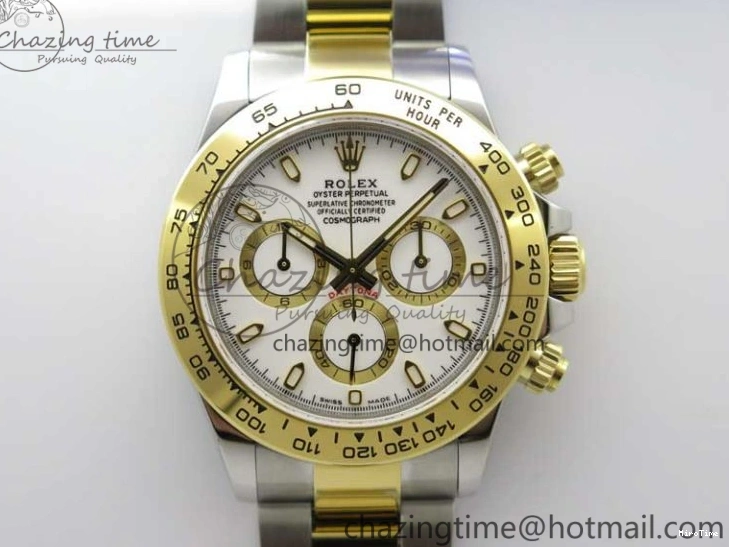 MiroTime 0420 Daytona 116503 SS YG Noob 1:1 Best Edition 904L SS Case and Bracelet White Dial SA4130 V WellDesigned 3176